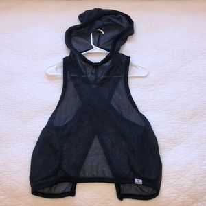Vimmia Activewear Navy Blue Mesh Vest w/Hood
